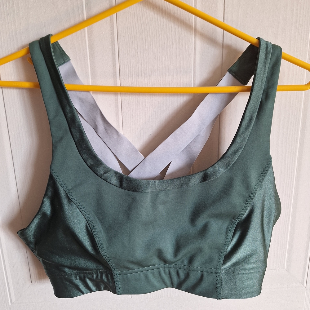 Fabletics Dark Green Sports Bra